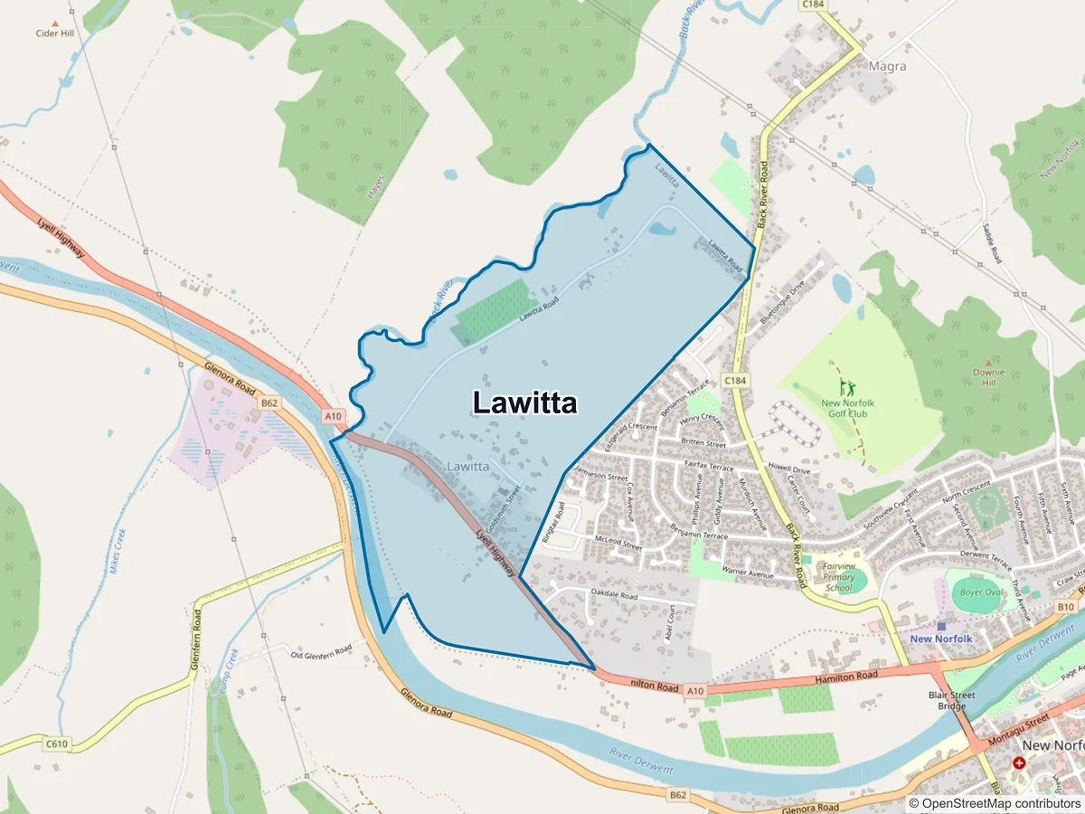 Map of Lawitta, TAS, Australia