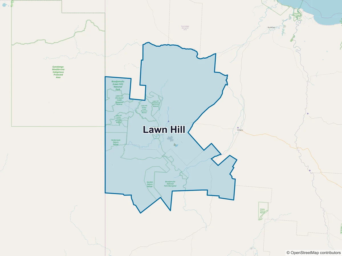 Map of Lawn Hill, QLD, Australia