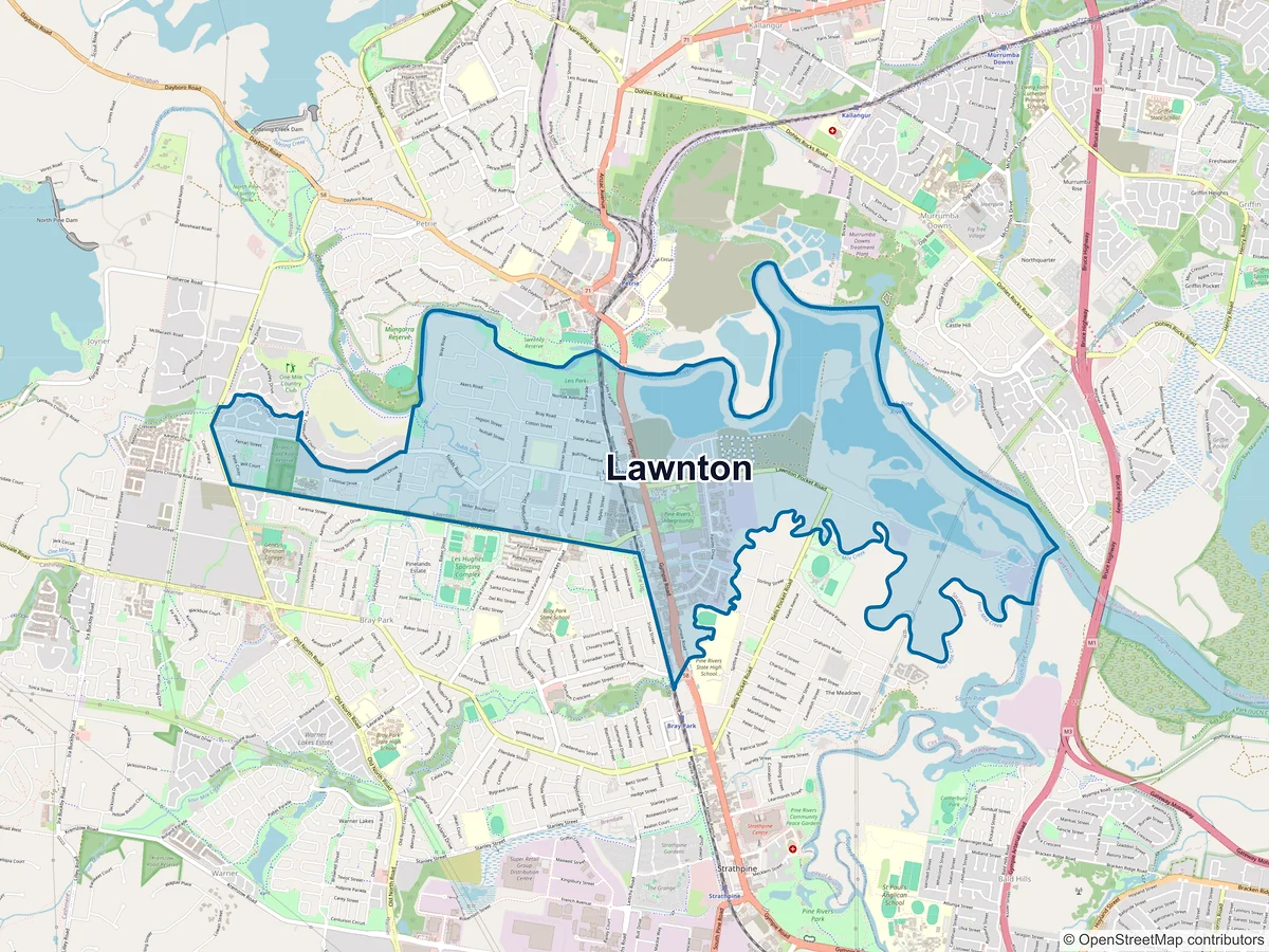 Map of Lawnton, QLD, Australia