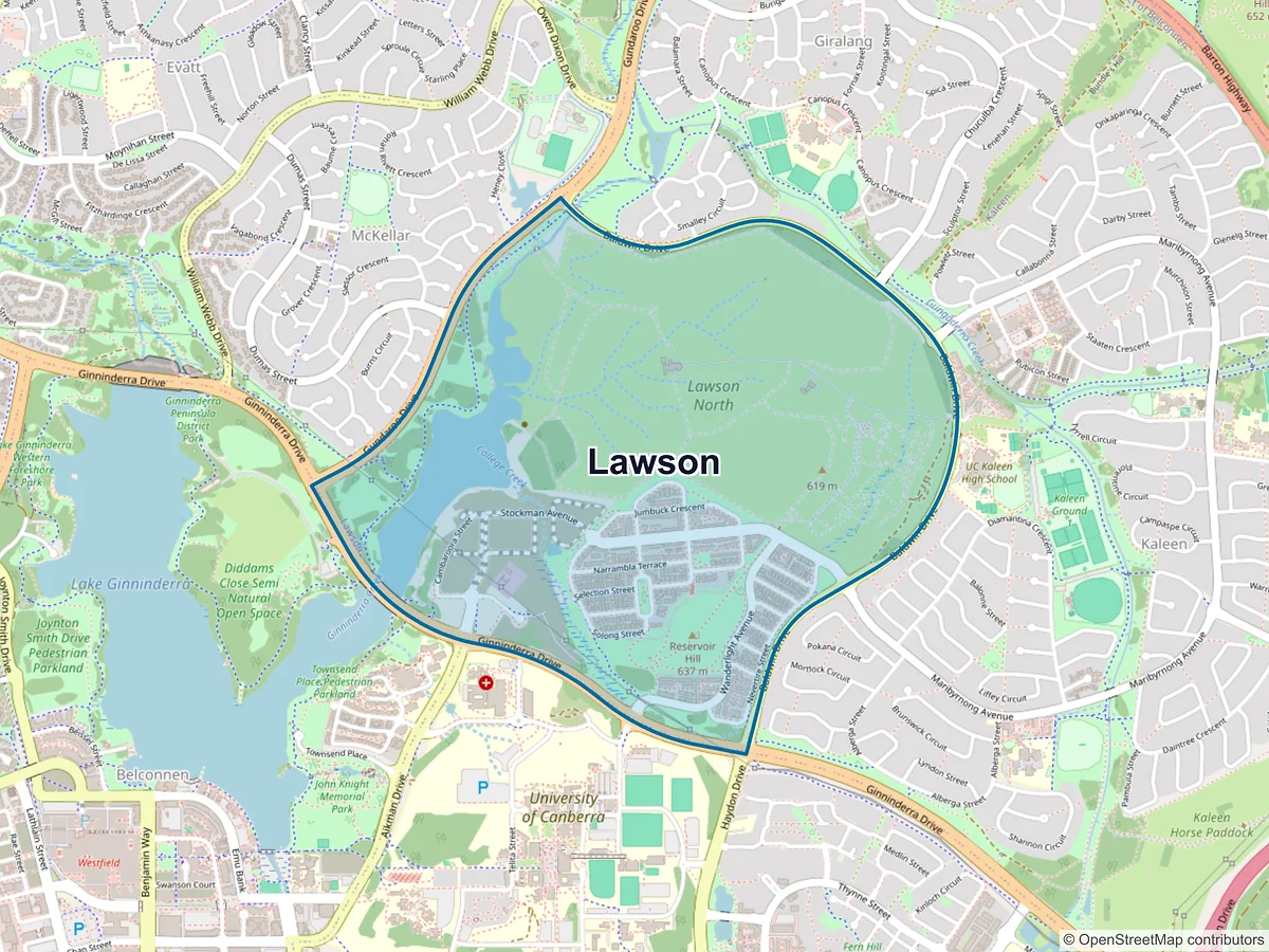 Map of Lawson, ACT, Australia