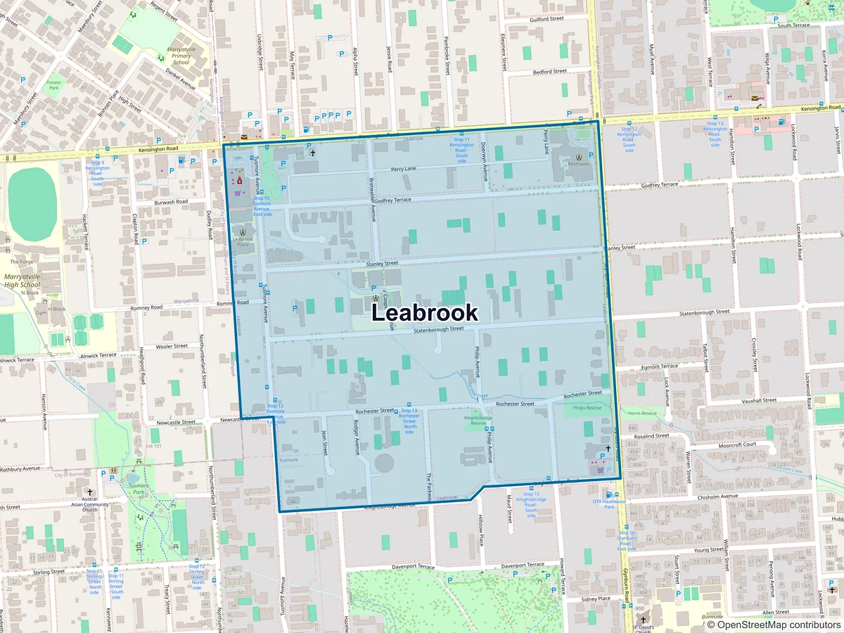 Map of Leabrook, SA, Australia