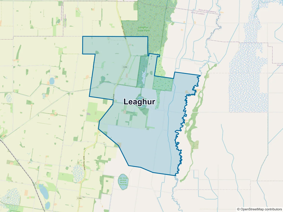 Map of Leaghur, VIC, Australia