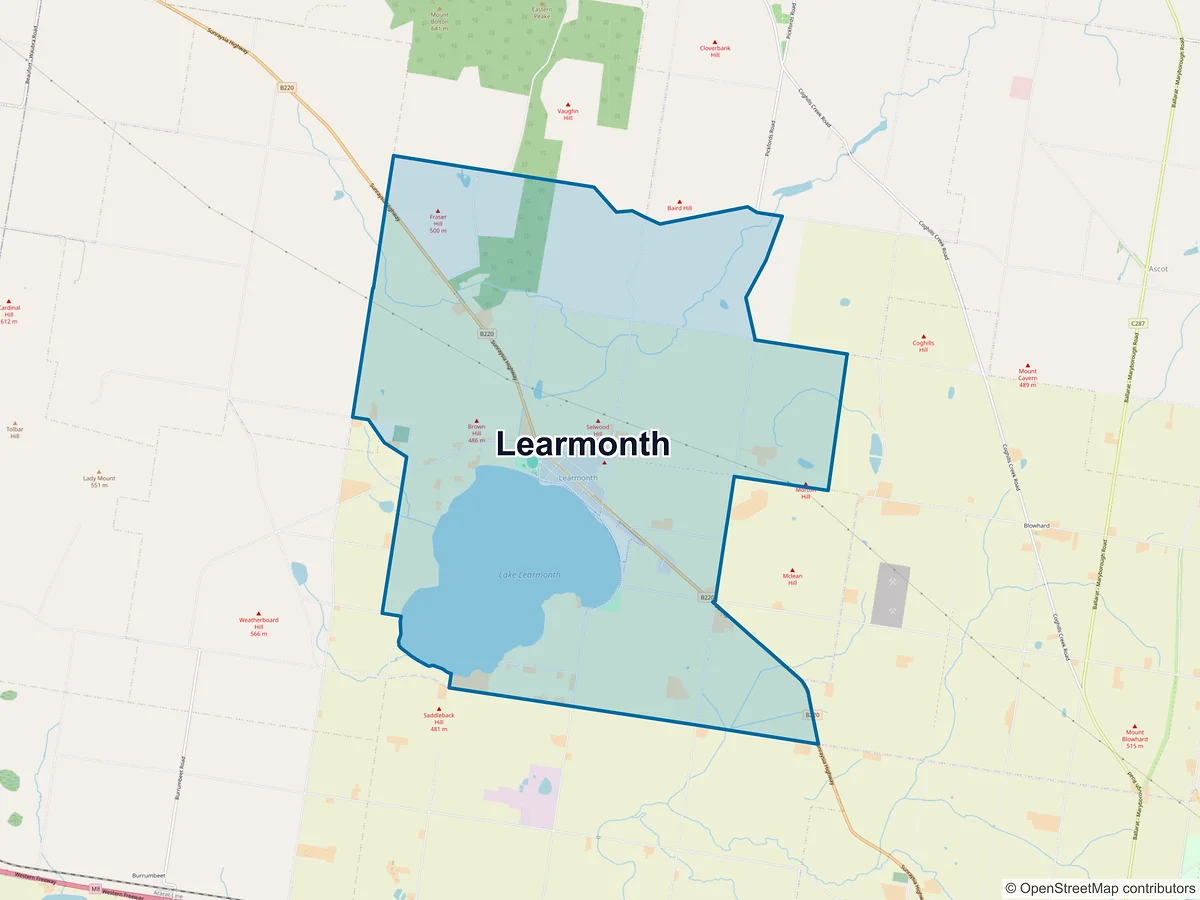 Map of Learmonth, VIC, Australia