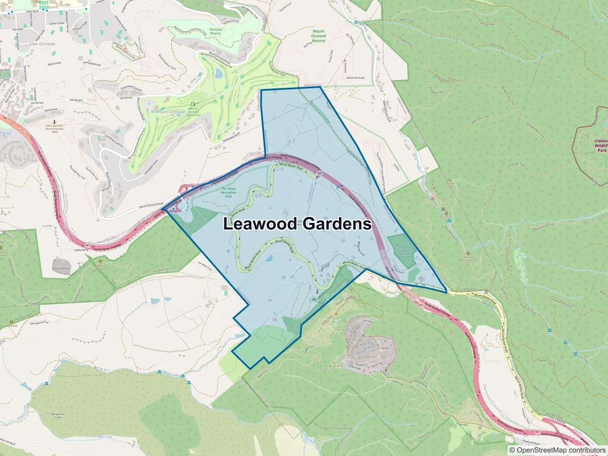 Map of Leawood Gardens, SA, Australia