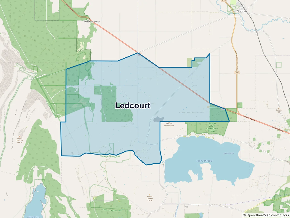 Map of Ledcourt, VIC, Australia
