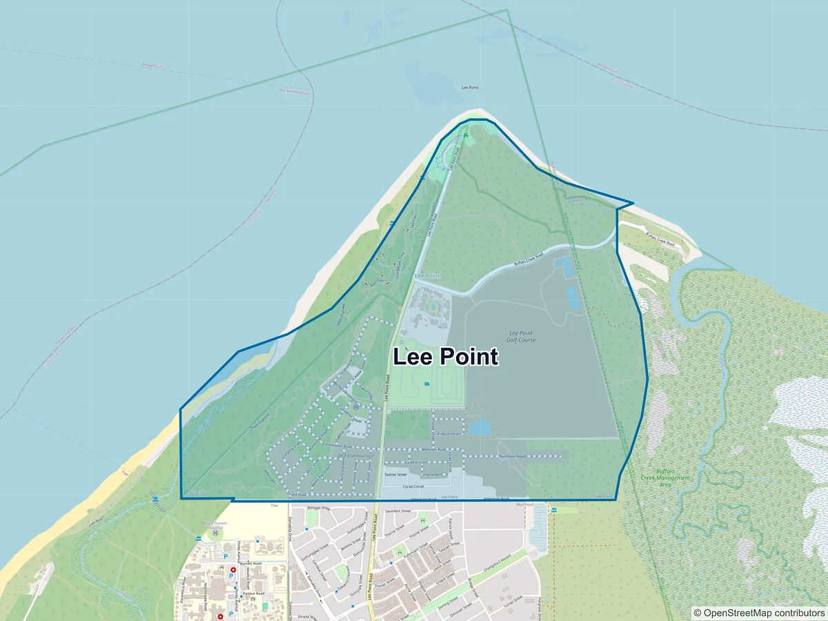 Map of Lee Point, NT, Australia