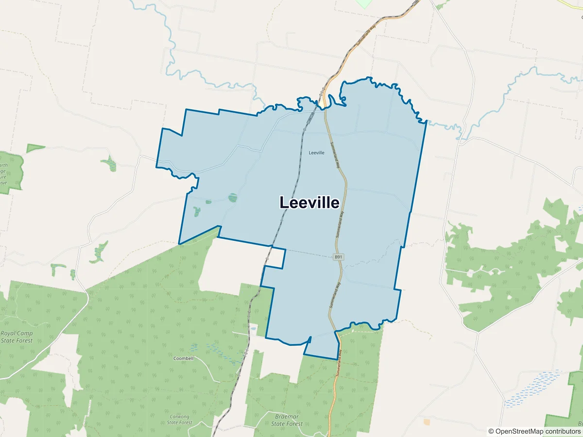 Map of Leeville, NSW, Australia