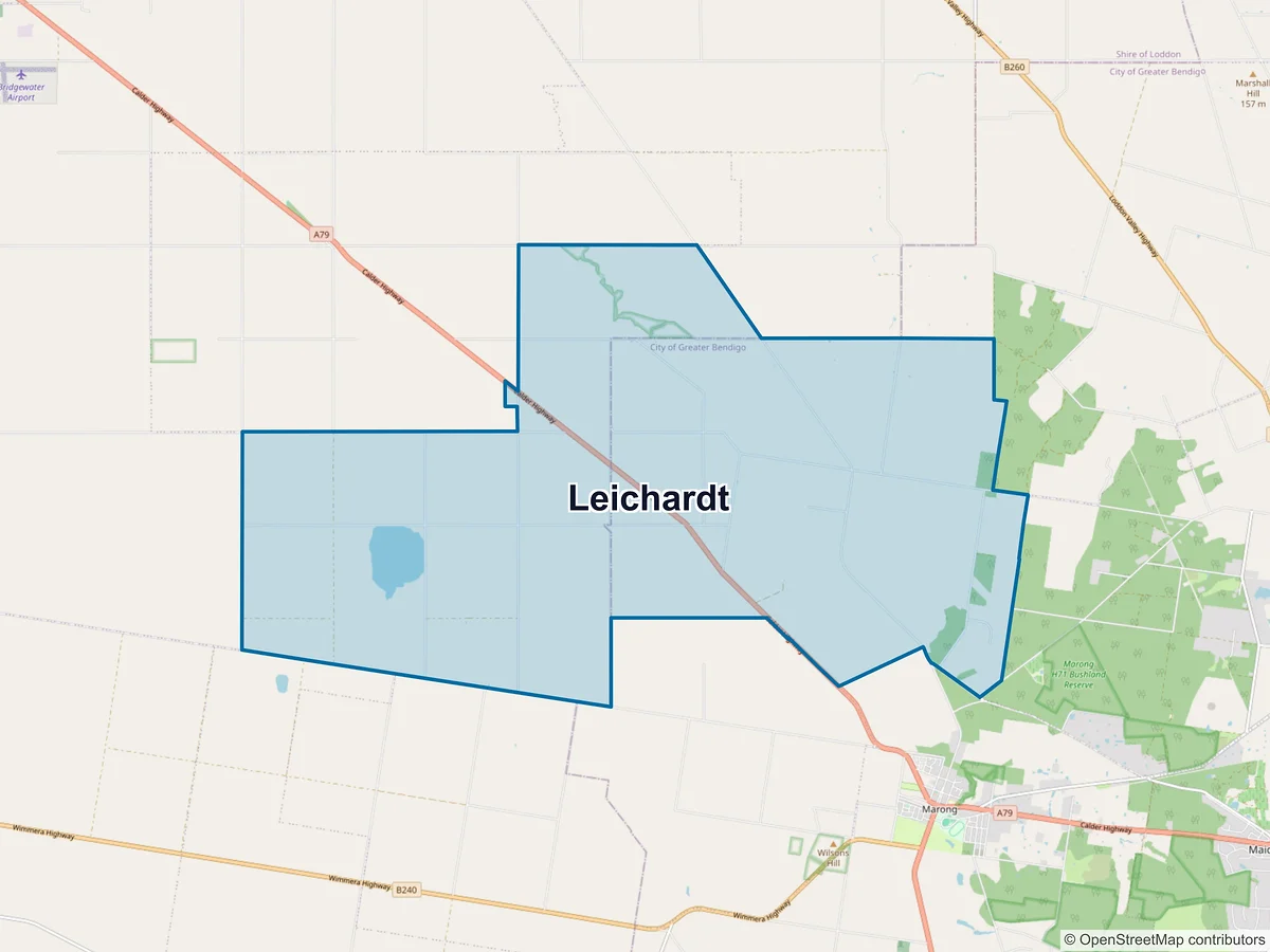 Map of Leichardt, VIC, Australia