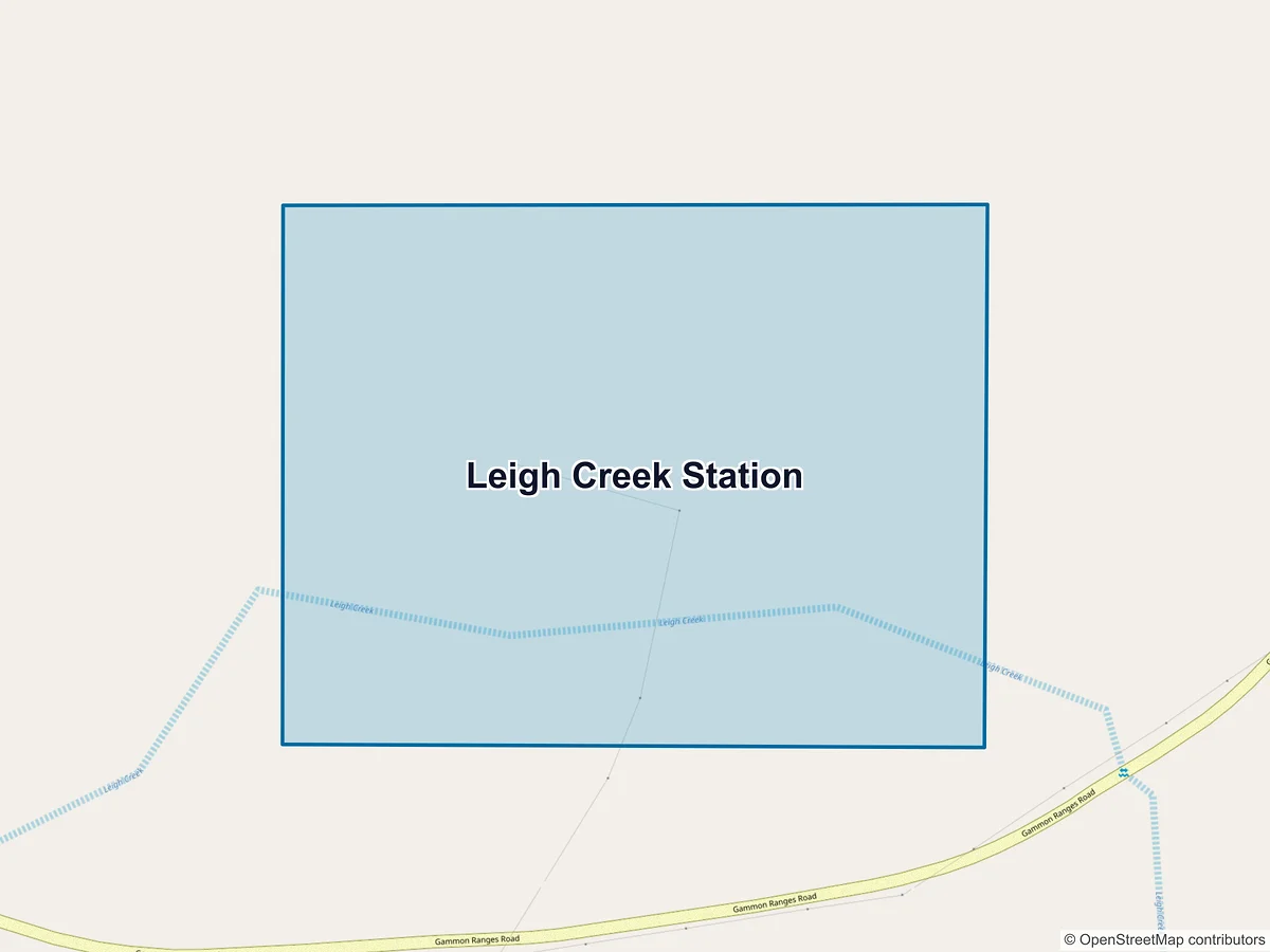 Map of Leigh Creek Station, SA, Australia
