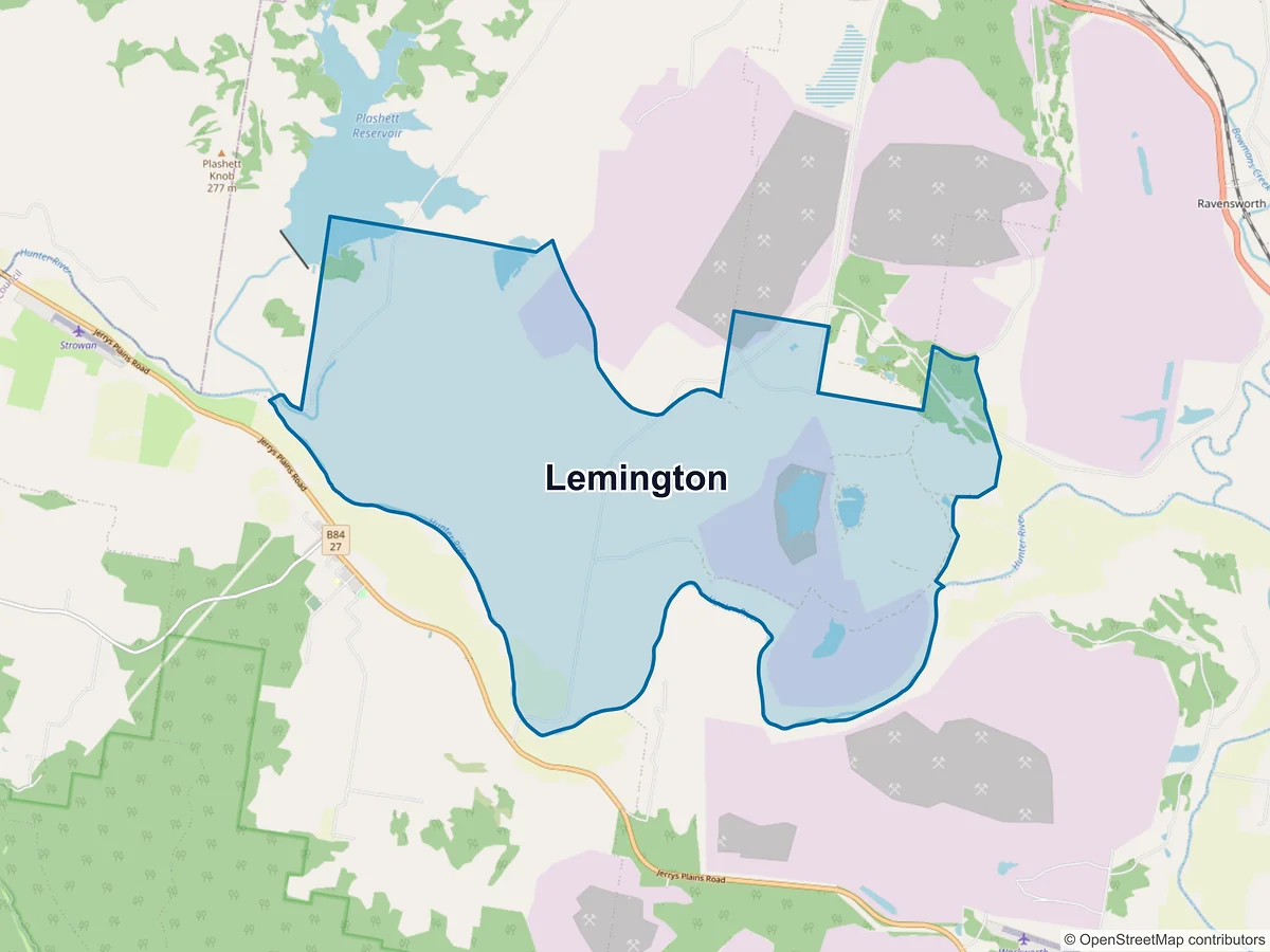 Map of Lemington, NSW, Australia