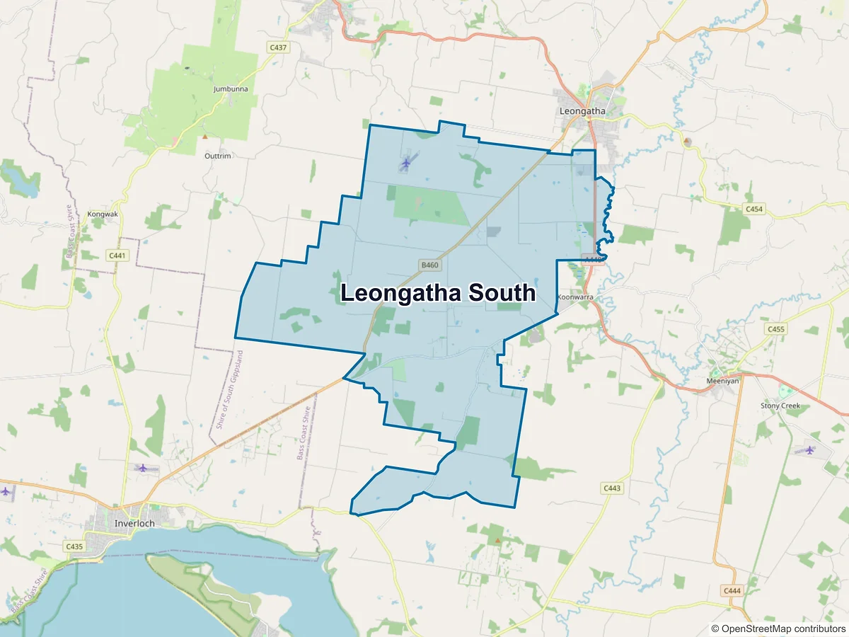 Map of Leongatha South, VIC, Australia