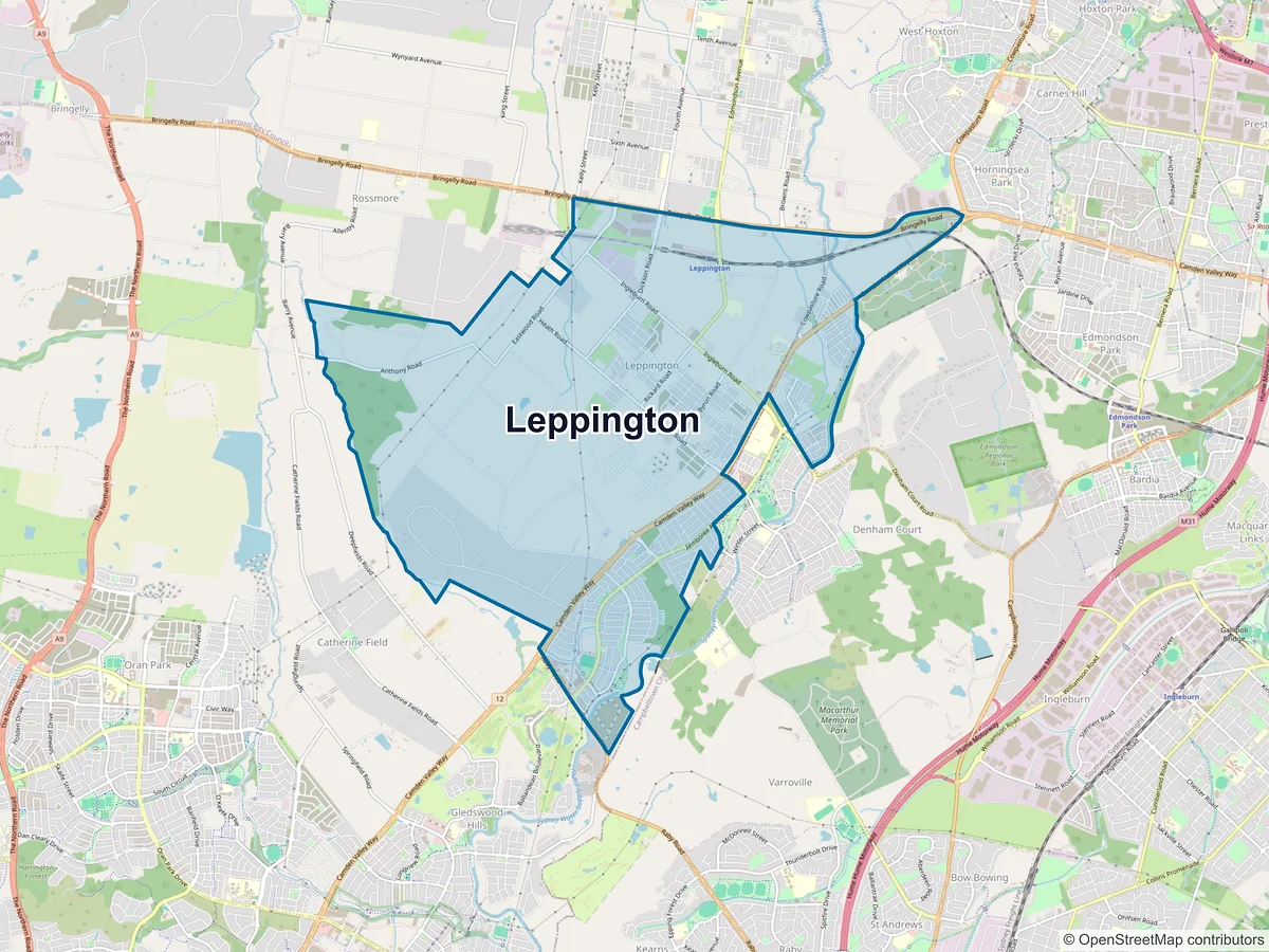 Map of Leppington, NSW, Australia