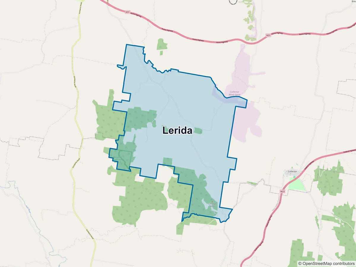 Map of Lerida, NSW, Australia