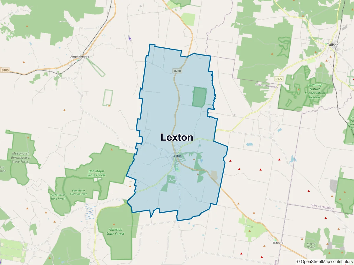 Map of Lexton, VIC, Australia
