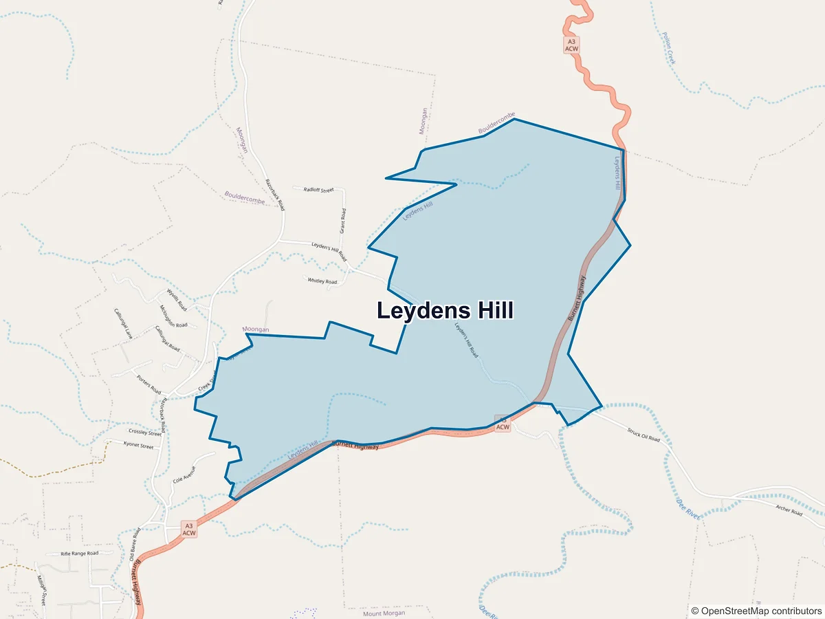Map of Leydens Hill, QLD, Australia