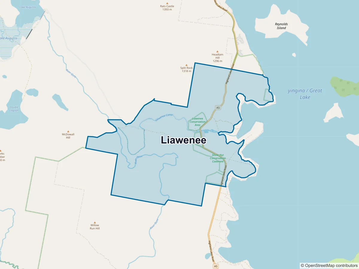 Map of Liawenee, TAS, Australia