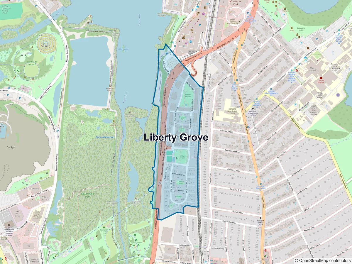 Map of Liberty Grove, NSW, Australia