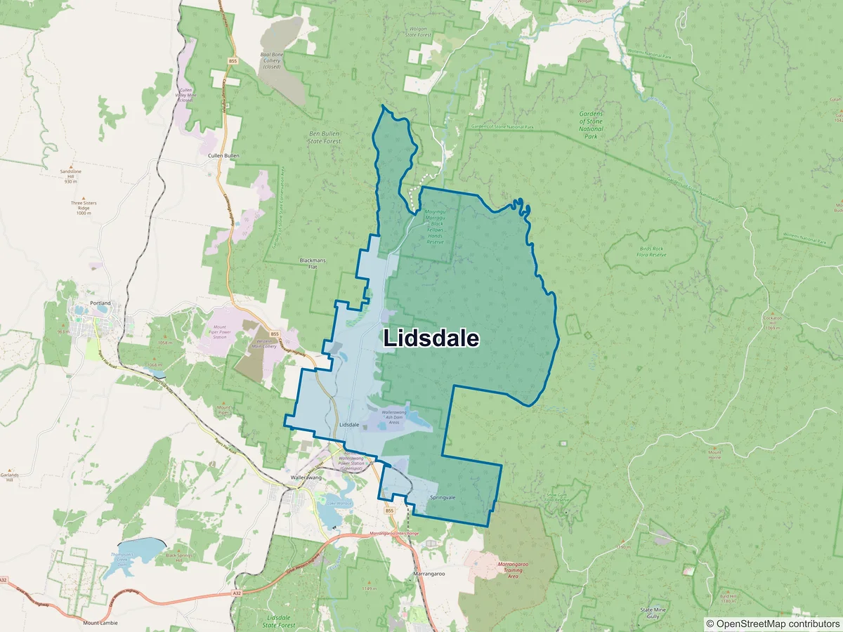 Map of Lidsdale, NSW, Australia