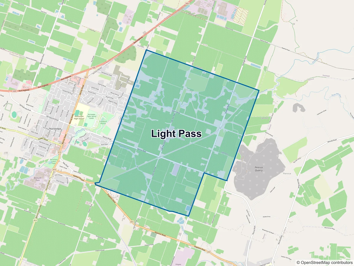 Map of Light Pass, SA, Australia