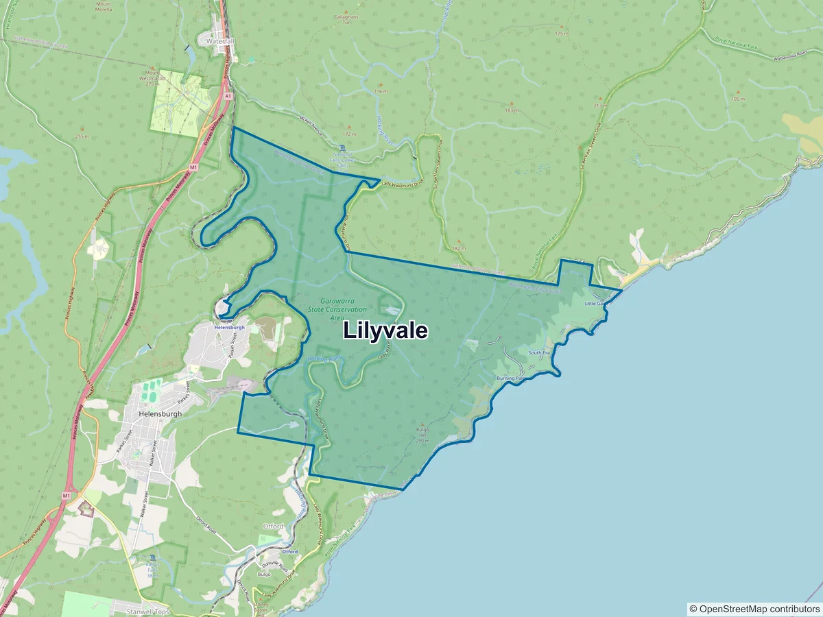 Map of Lilyvale, NSW, Australia