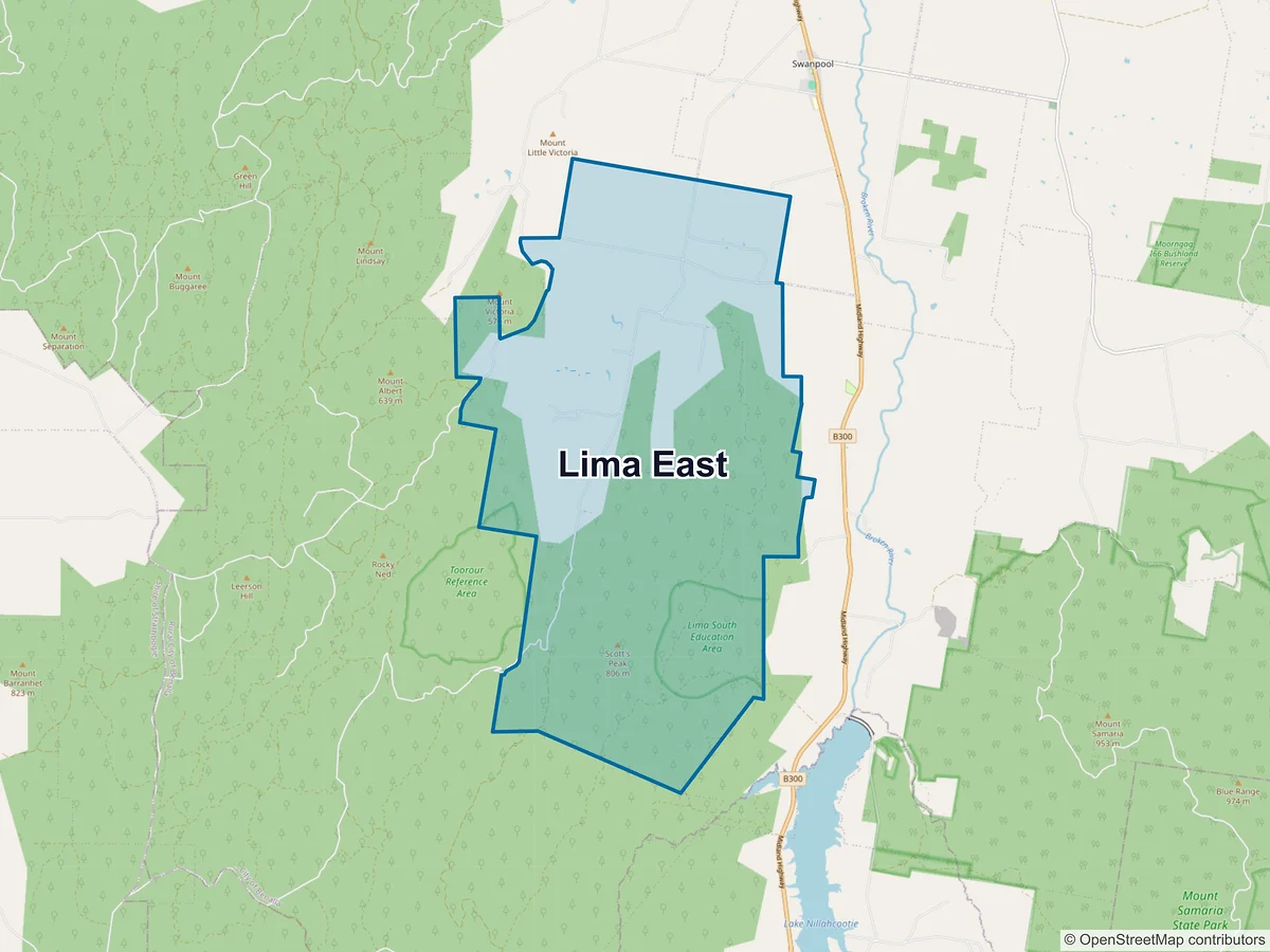 Map of Lima East, VIC, Australia