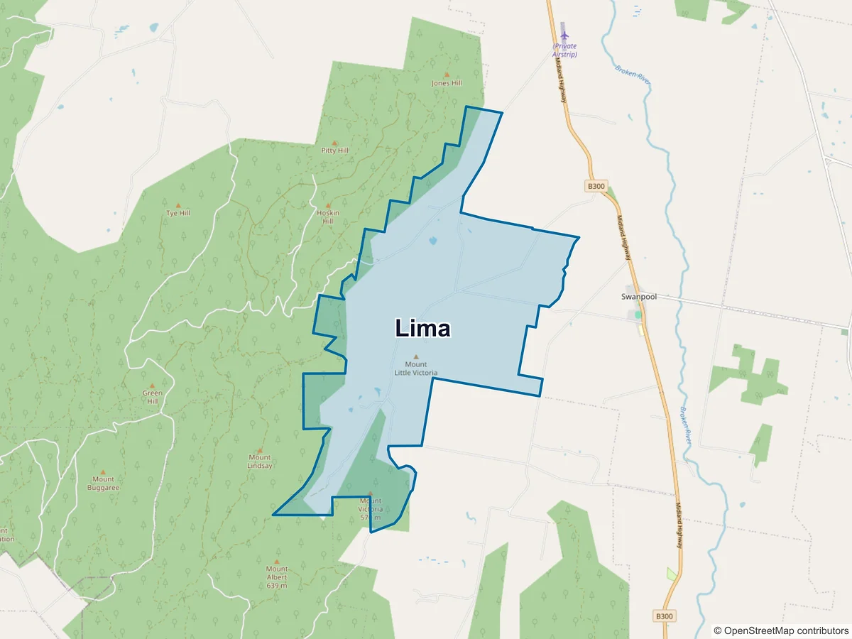 Map of Lima, VIC, Australia