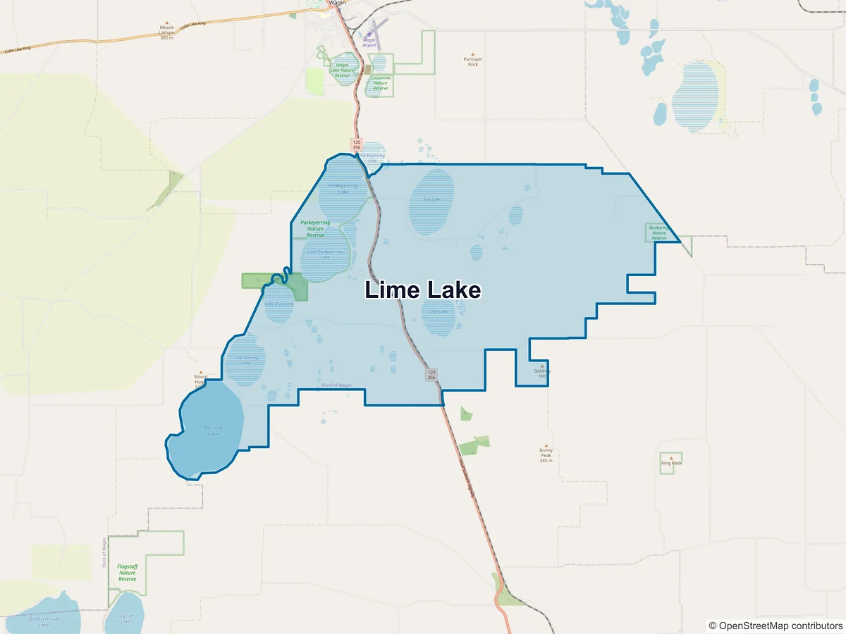 Map of Lime Lake, WA, Australia