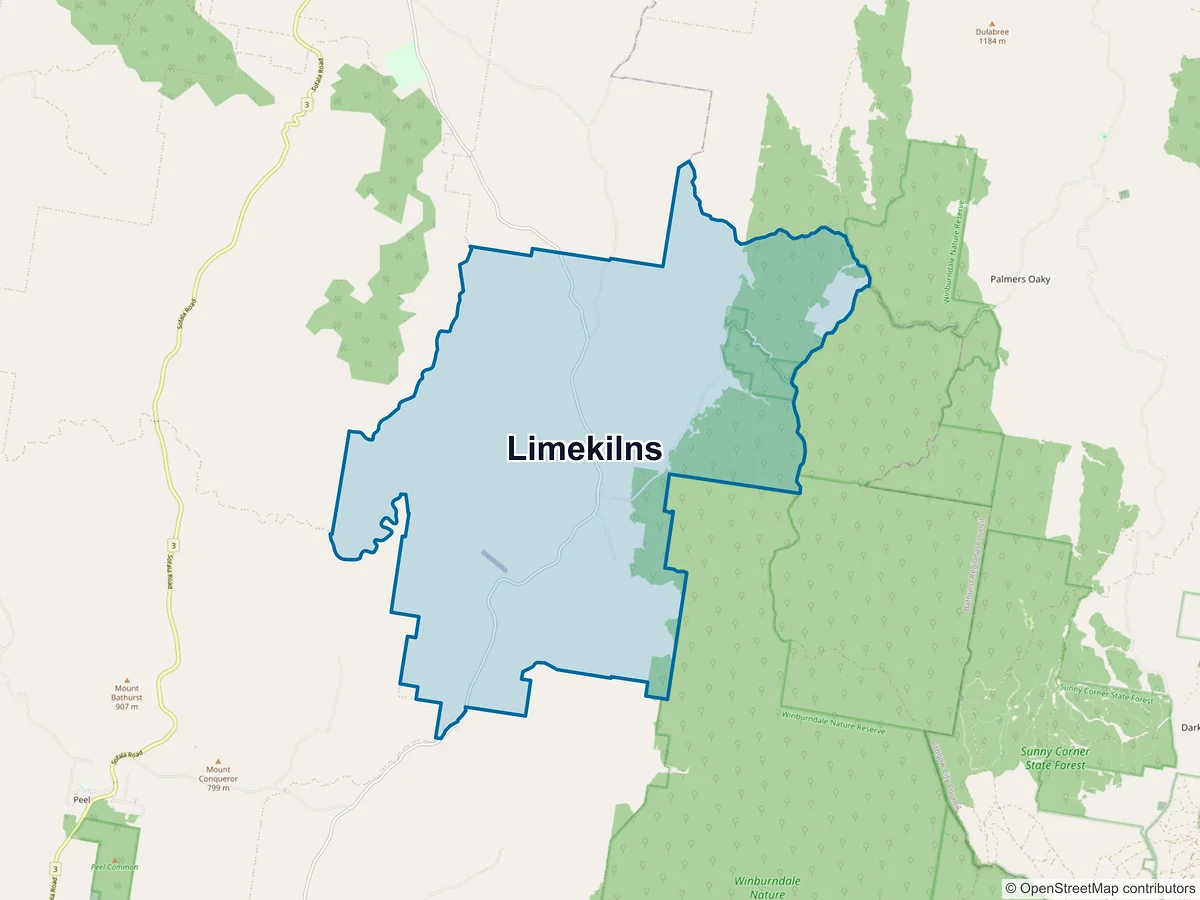 Map of Limekilns, NSW, Australia