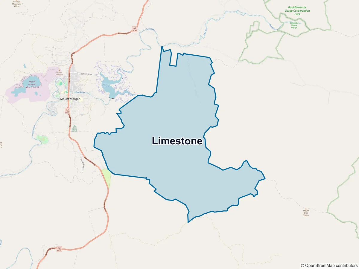 Map of Limestone, QLD, Australia