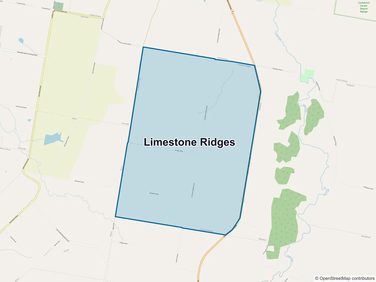 Map of Limestone Ridges, QLD, Australia