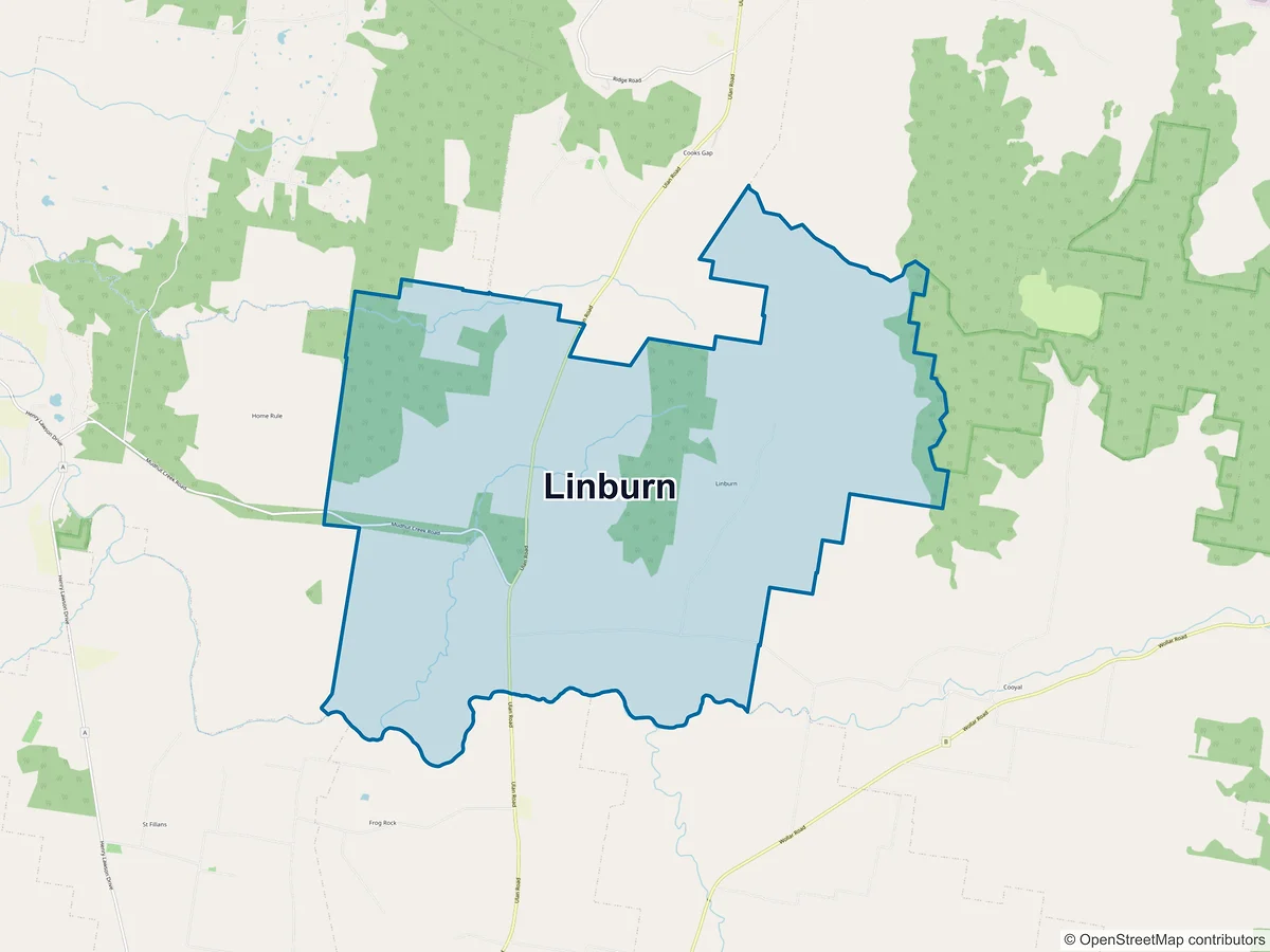 Map of Linburn, NSW, Australia
