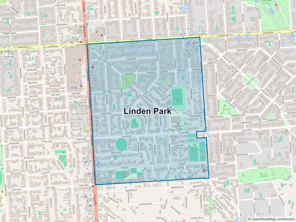 Map of Linden Park, SA, Australia