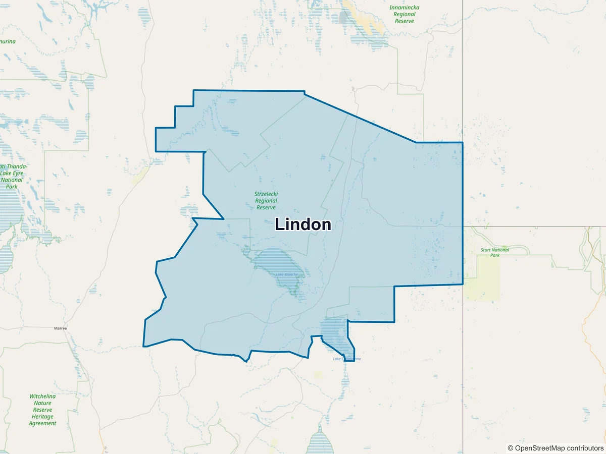 Map of Lindon, SA, Australia
