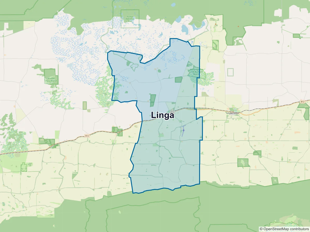 Map of Linga, VIC, Australia