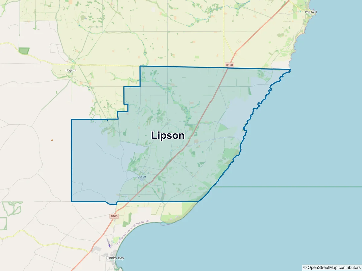 Map of Lipson, SA, Australia