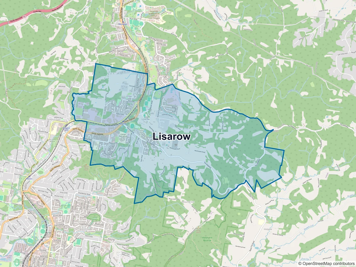 Map of Lisarow, NSW, Australia