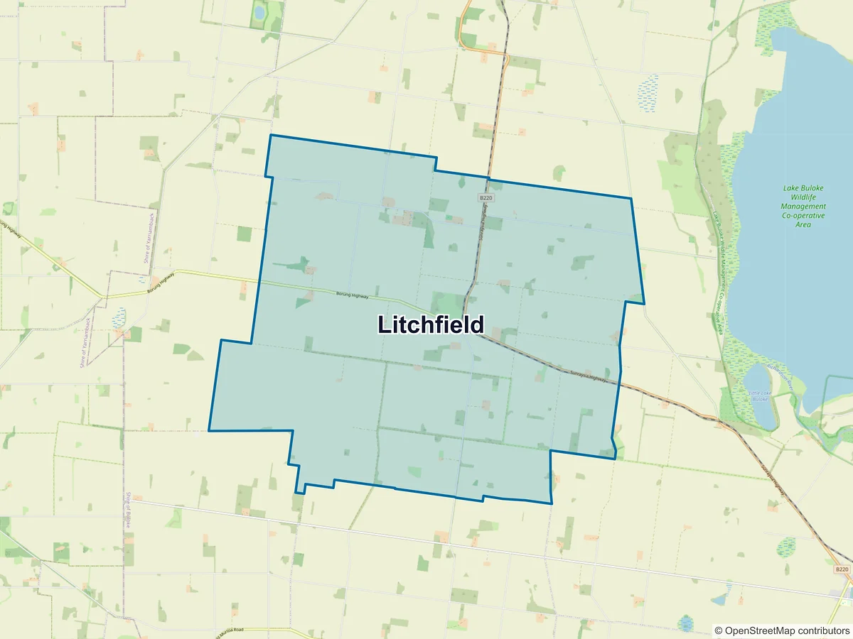 Map of Litchfield, VIC, Australia