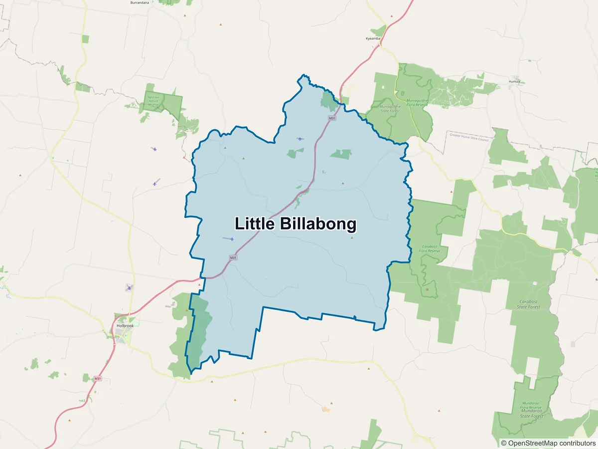 Map of Little Billabong, NSW, Australia