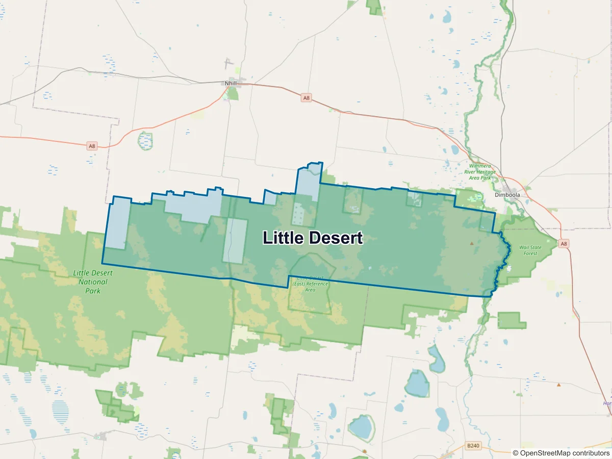 Map of Little Desert, VIC, Australia