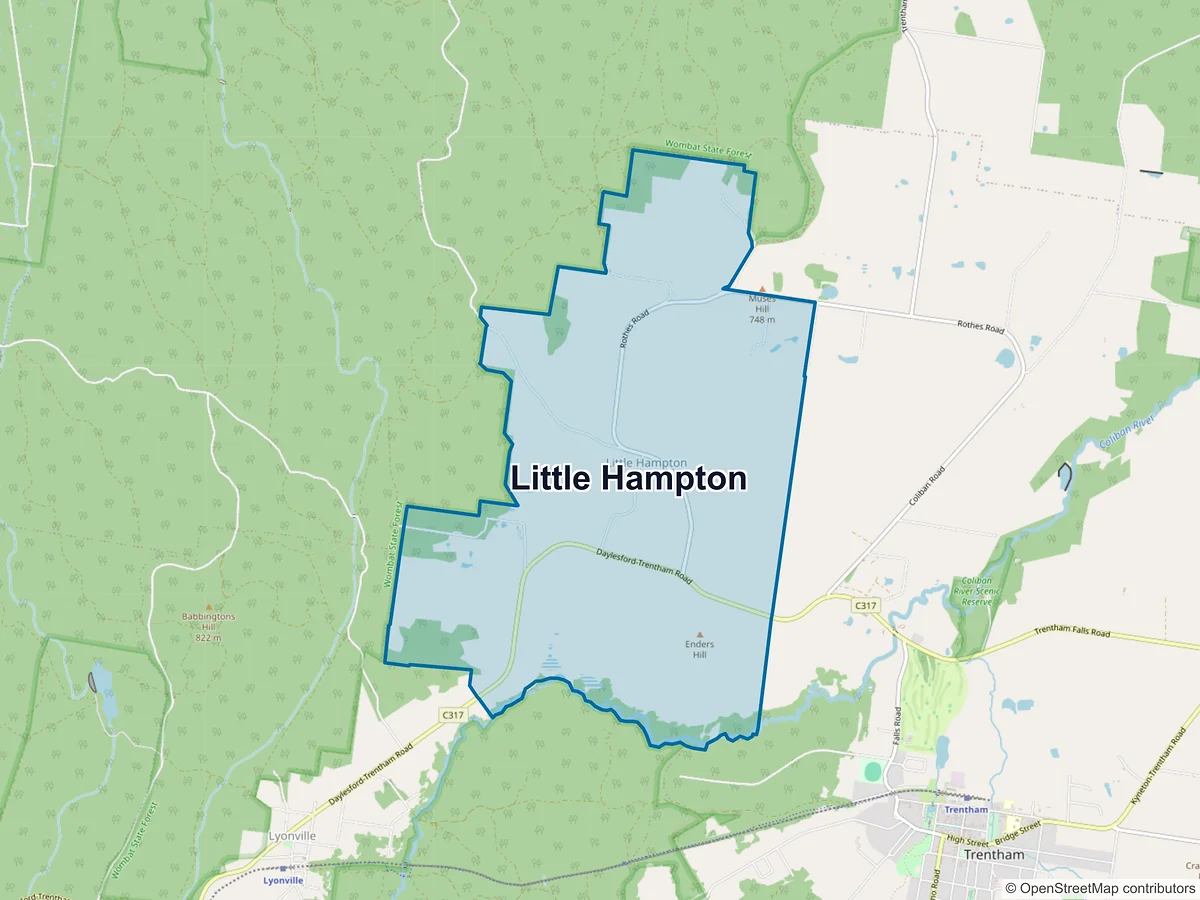 Map of Little Hampton, VIC, Australia