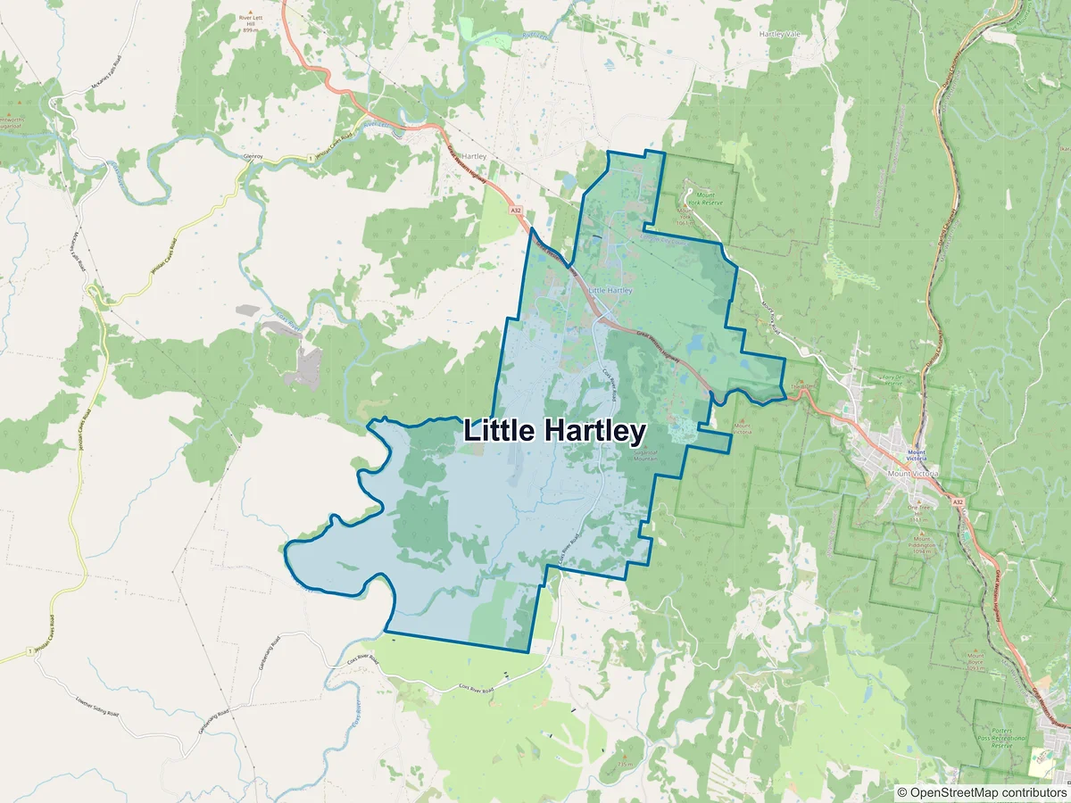 Map of Little Hartley, NSW, Australia