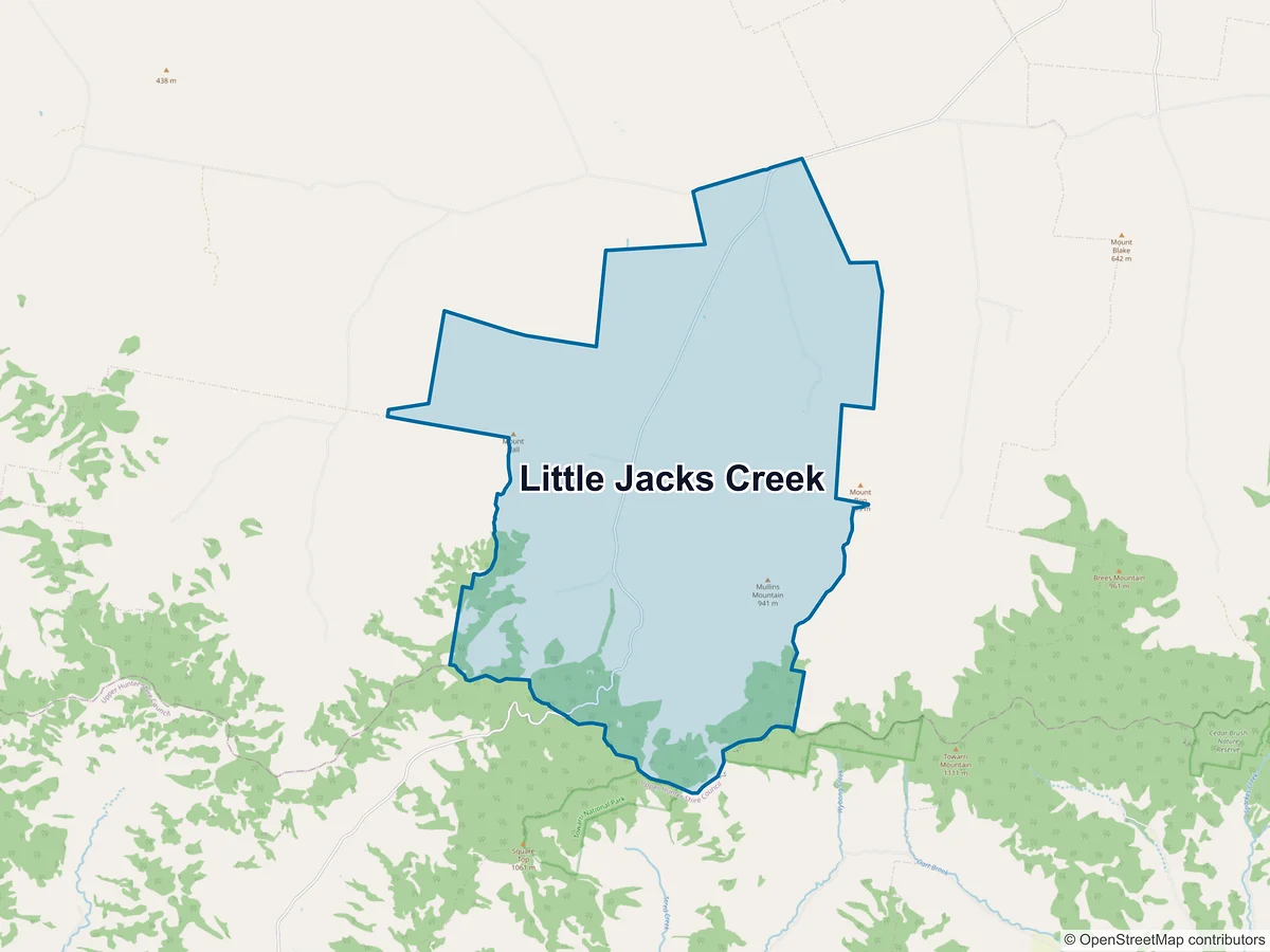 Map of Little Jacks Creek, NSW, Australia