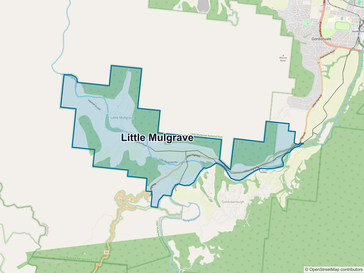 Map of Little Mulgrave, QLD, Australia