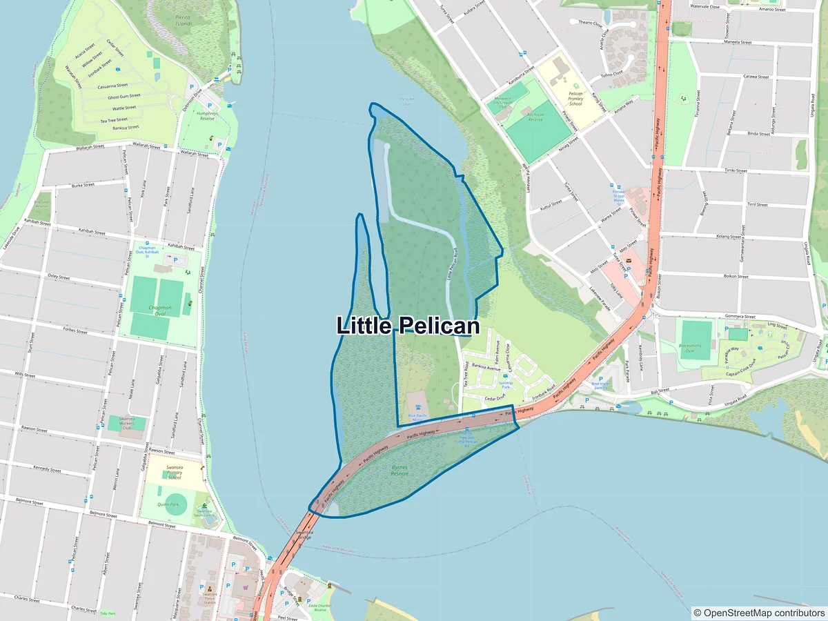 Map of Little Pelican, NSW, Australia