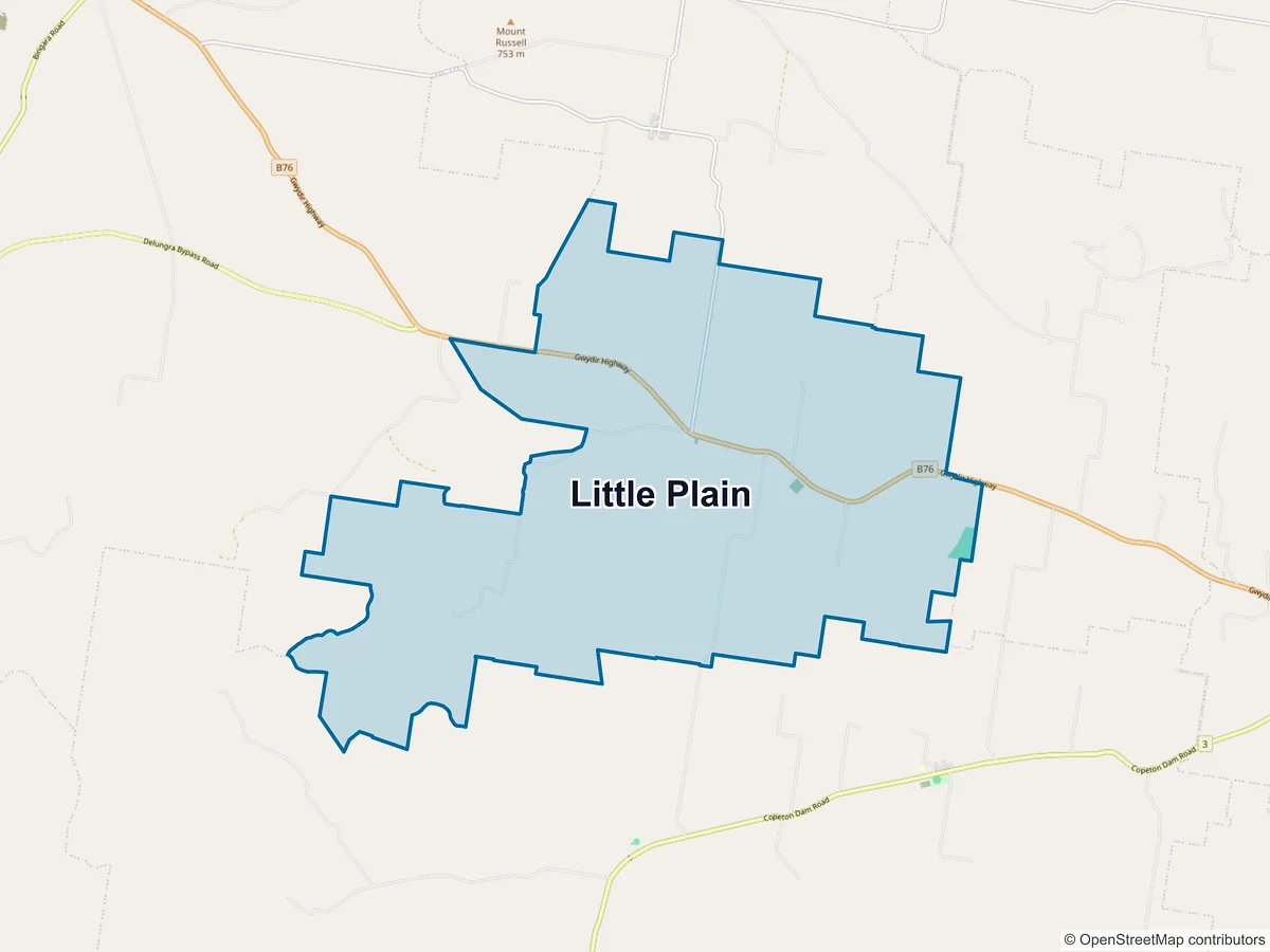 Map of Little Plain, NSW, Australia