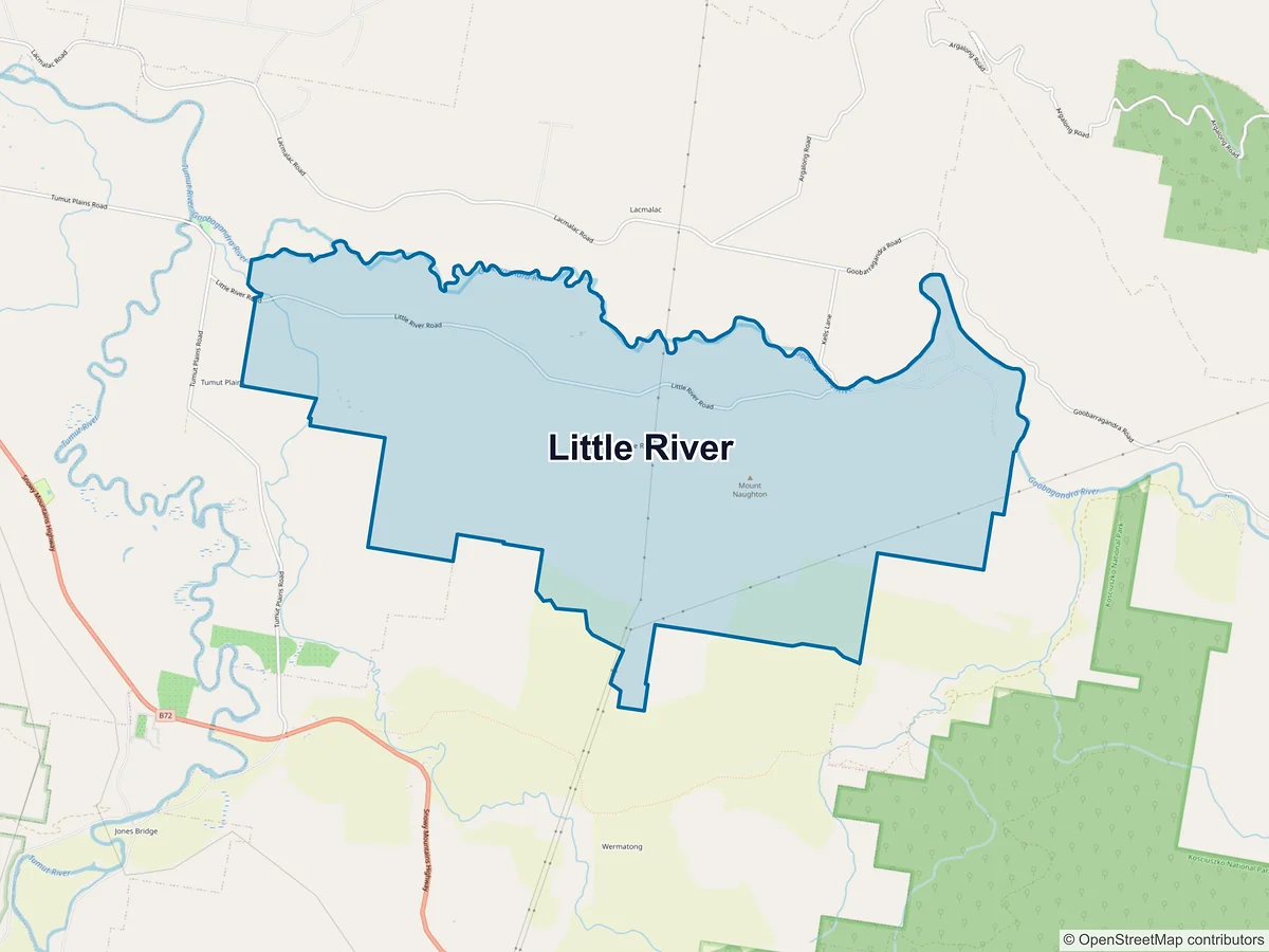 Map of Little River, NSW, Australia