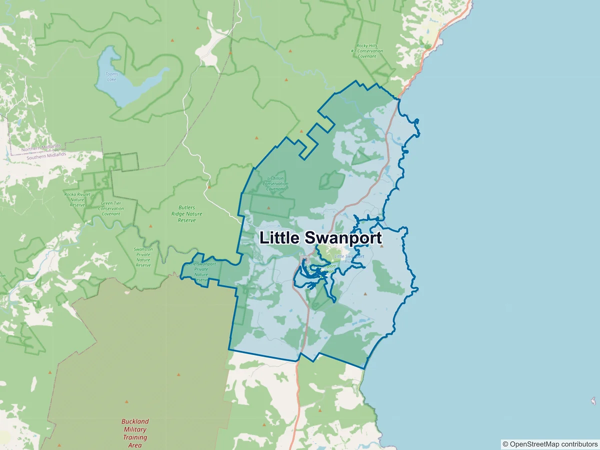 Map of Little Swanport, TAS, Australia