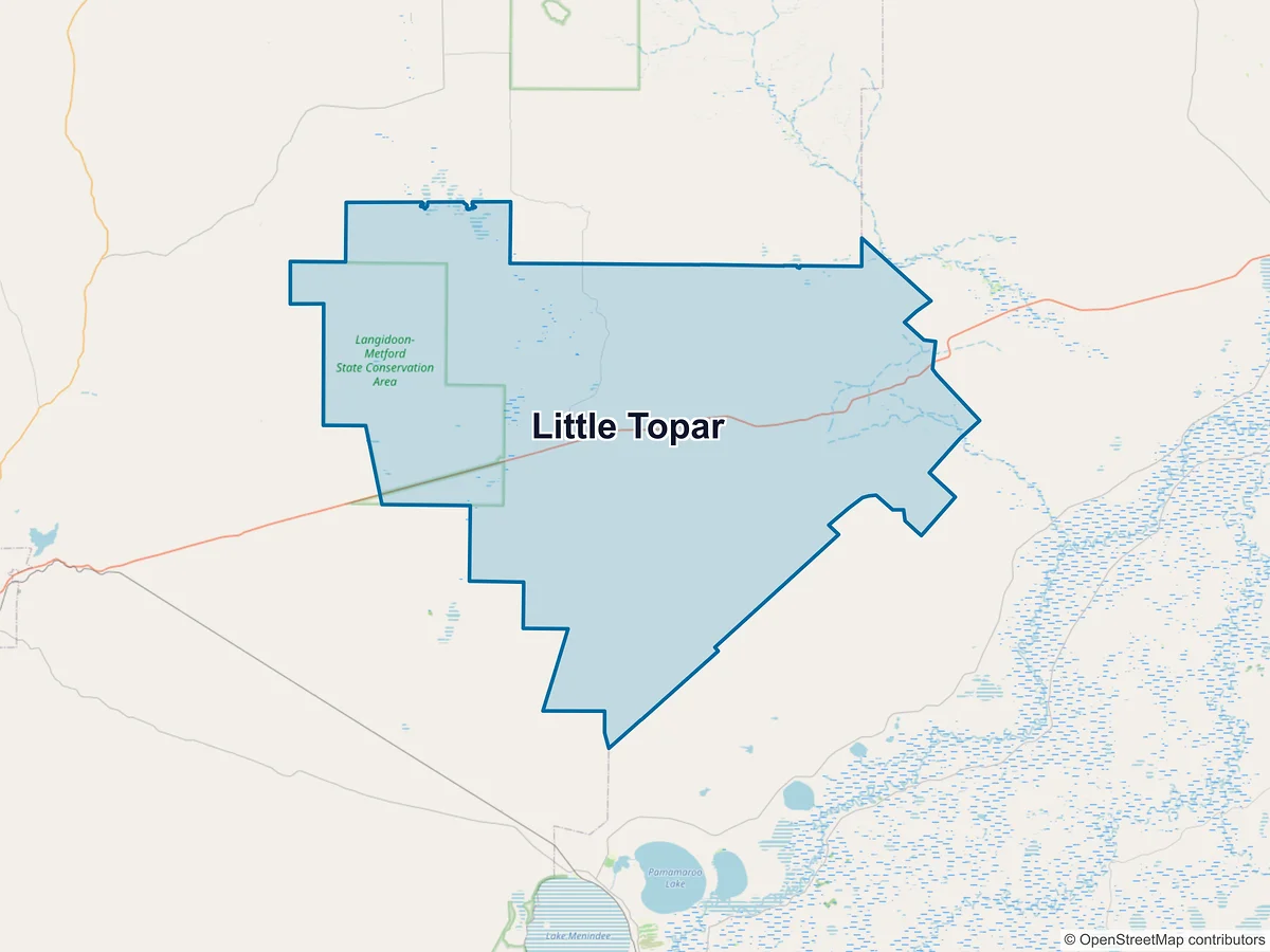 Map of Little Topar, NSW, Australia