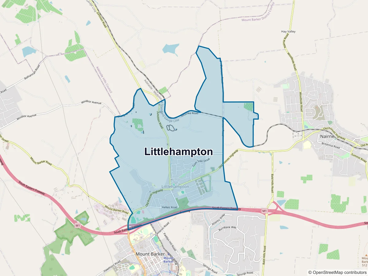 Map of Littlehampton, SA, Australia
