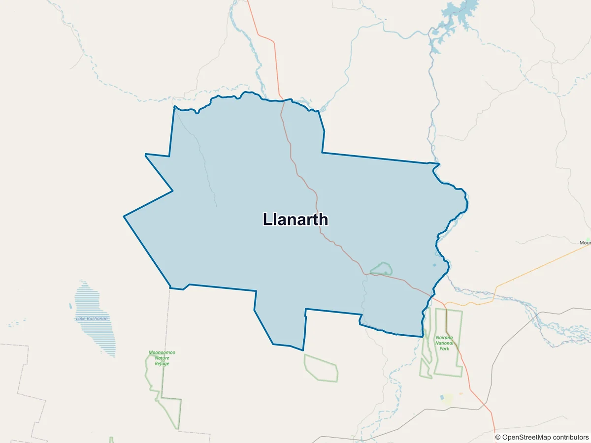 Map of Llanarth, QLD, Australia